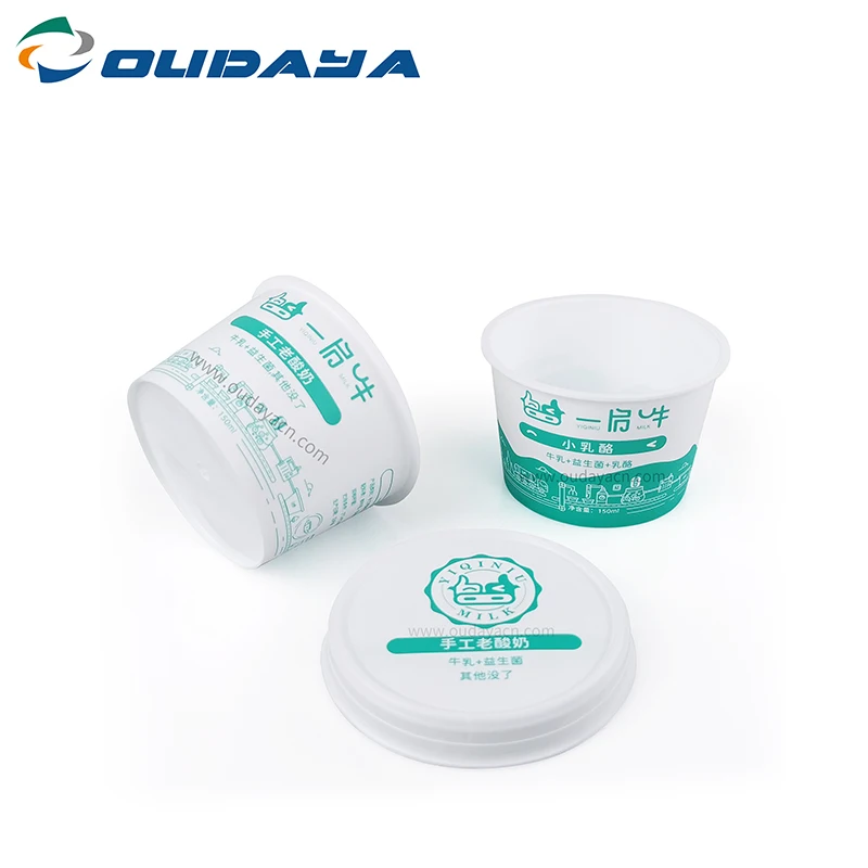 custom logo iml 6oz frozen yogurt cup with lid plastic ice cream cup with spoon