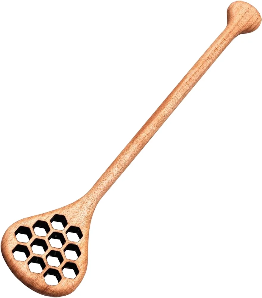 Wooden Honey Stick Stirring Spoon Long Handle Coffee Juice Server Mixing Teaspoons Kitchen Restaurant Party Supplies