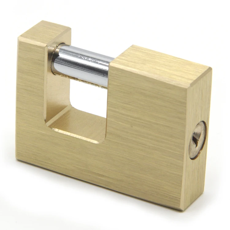 Antique Heavy Duty 70mm Brass Rectangular  Padlock