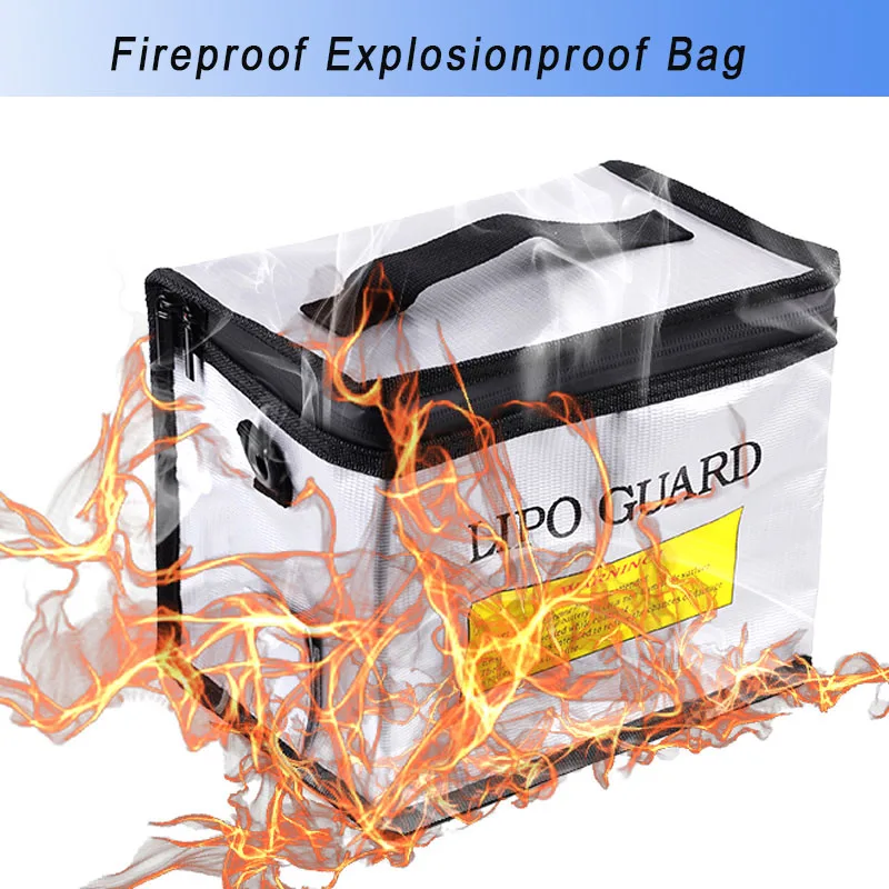 Fireproof Explosionproof Lipo Safe Bag Large Capacity Lipo Battery Storage Guard  Pouch for Charge Storage with Double zipper