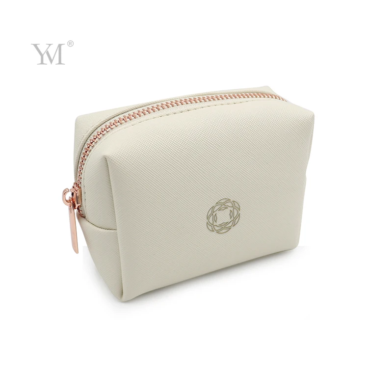 Unique cross pattern pvc leather cosmetic bag waterproof girl make up bag personalized organizer