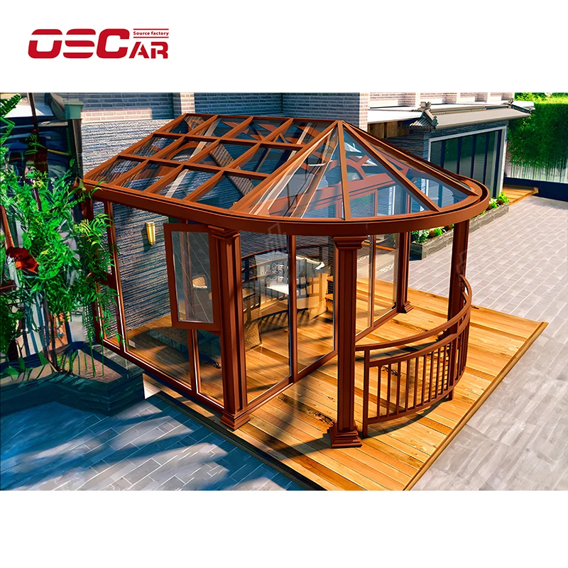 Safety Gallery Landscape Pavilion Carport Flower Room Processing Factory Direct Sales Aluminum Alloy Foshan Corrosion Resistant