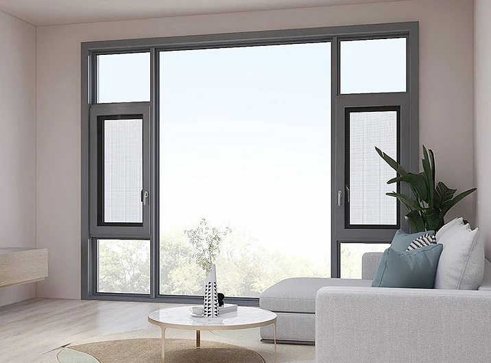 New design Seamless welding window balcony soundproof windows design in pakistan aluminum casement swing picture windows