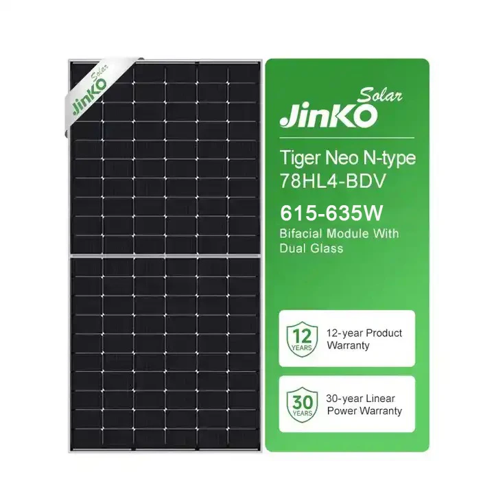 Jinko JKM615-635N-78HL4-BDV Pannello Solare 615 Вт PV солнечная панель 2023 дешевые двухсторонние стеклянные монокристаллические солнечные панели EU