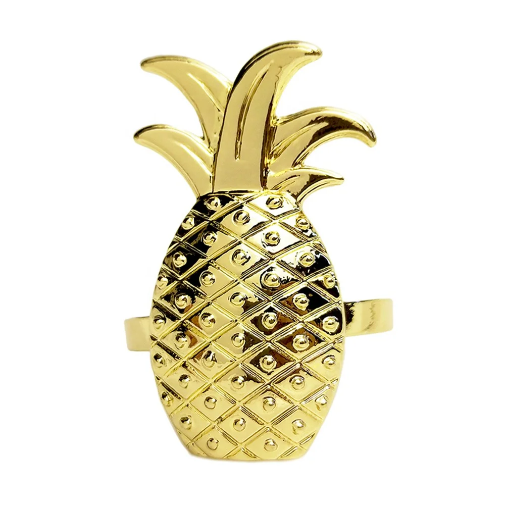 gold pineapple napkin rings,autumn fruit accessories