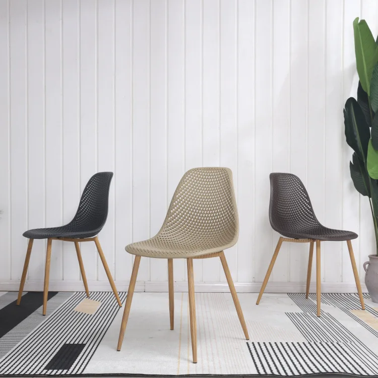 Hot Sale Langfang Dining Room Furniture Cheap Plastic Chair Modern Design High Quality Dining Chairs