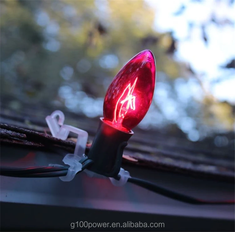 Traditional Edison C9 Christmas Lightbulb Replacement Multi Colors