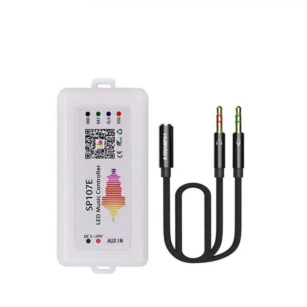 SP107E DC5V-24V Music LED Controller full color RGB SPI Control by phone APP for 2812 2811 1903 LED Strip Light Tape