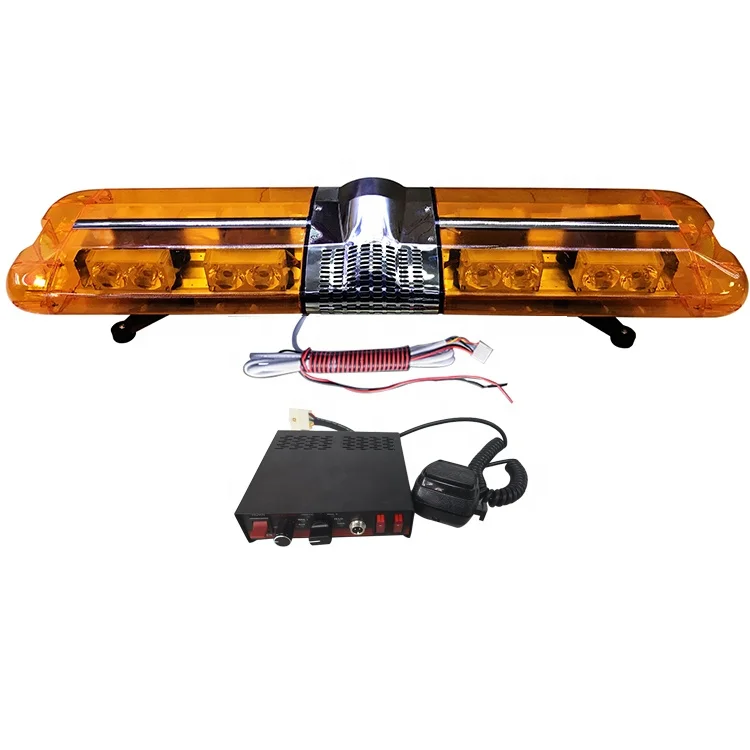 280W Amber light bar with siren and speaker 120cm used warning light bars led used emergency light bars