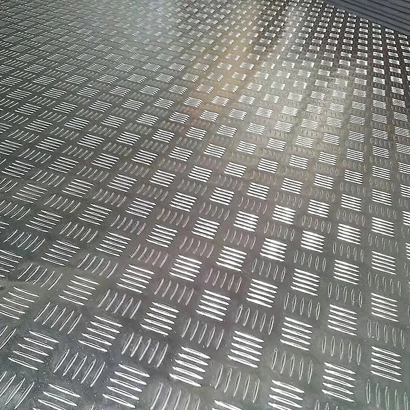 2023 New Factory supply China supplier 3xxx 5 bar embossed aluminum tread sheet plate with blue plastic film