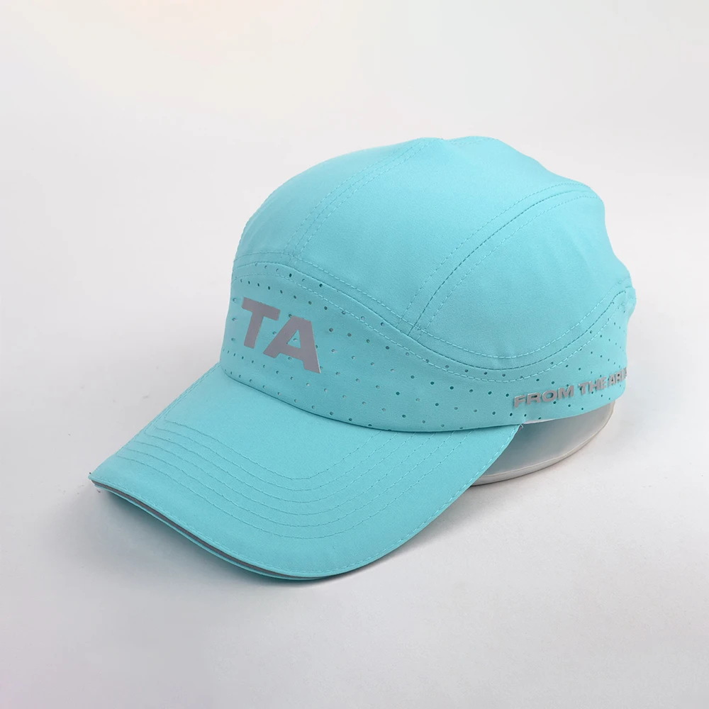 Custom 5 Panel Performance Running Hats For Men Women Quick Dry waterproof laster cut Sports Baseball Cap