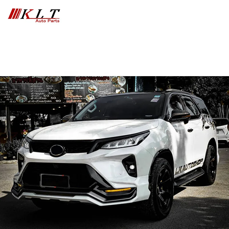 KLT High Quality Car Front Bumper Fortuner Legender gr Body Kit for Toyota Fortuner 2016 Upgrade To Fortuner 2021