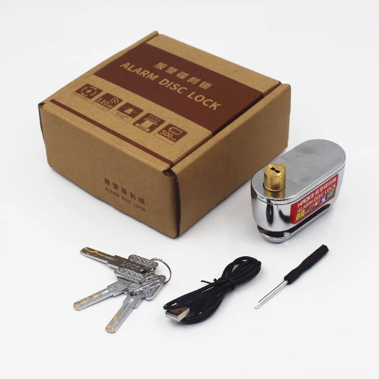 Motorbike Lock Cylinder Alarm Disc Brake Lock Candado Para Moto Motorcycle Disc Lock Alarm