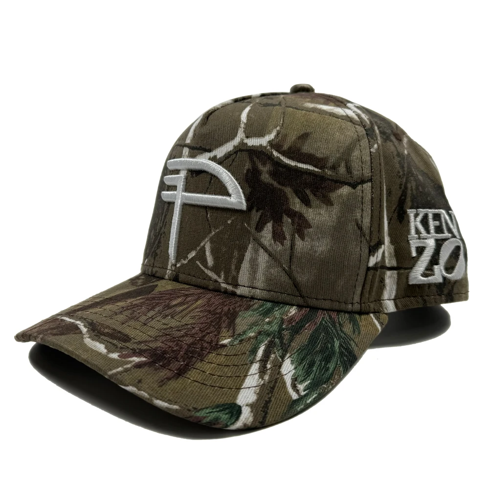 2024 New fashion printed camouflage snapback cap with interior tapes Hunting forest 3d embroidered 5 panel real tree camo hat