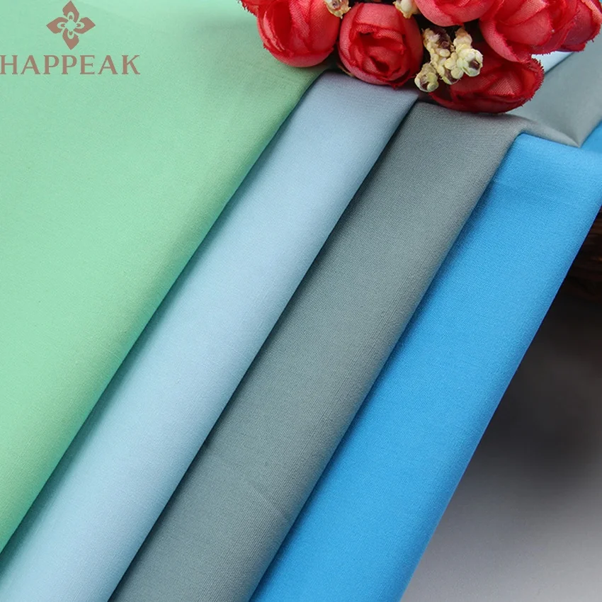 HAPPEAK High Quality Cotton Poplin Fabric Soft Woven Plain 100% Cotton Fabrics For Garment