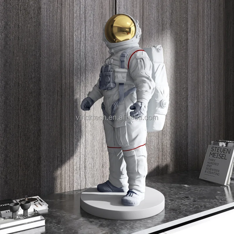 Popular Modern Design Outdoor Decorion Life Size Fiberglass Astronaut Statue in Spacesuit