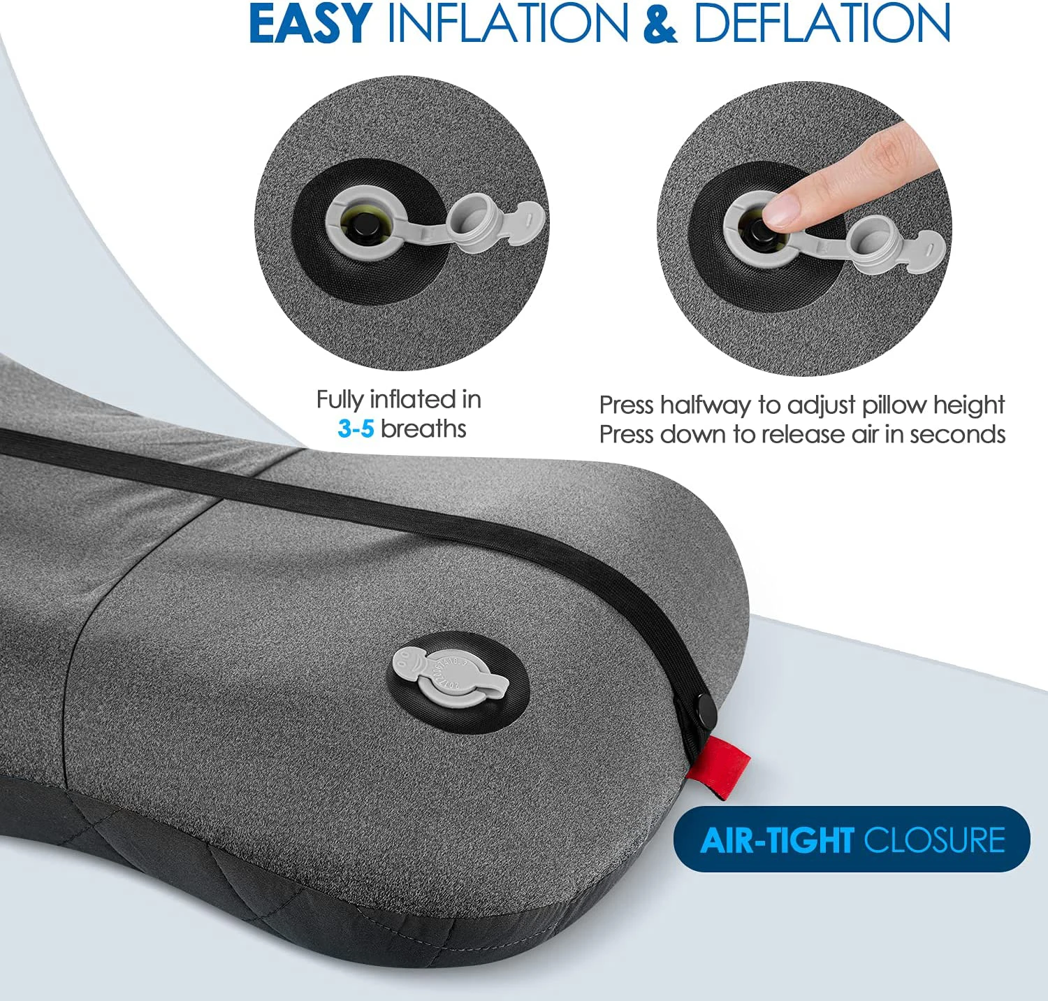 Inflatable Camping Pillow Ultralight Backpacking Camp Travel Pillow Compact Blow Up Sleeping Bag PillowAir Inflatable Pillow