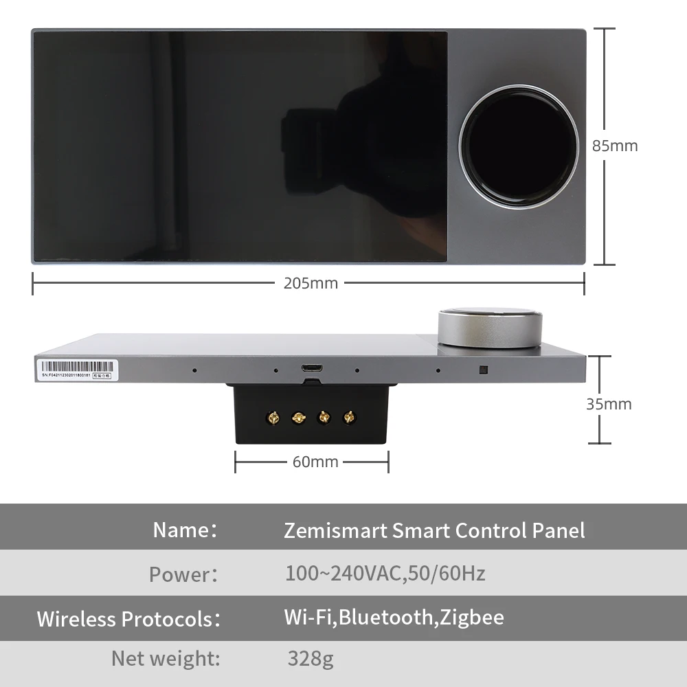 6inches Central Control for Intelligent Scenes Smart Devices Tuya Smart Multi-functional Touch Screen Control Panel