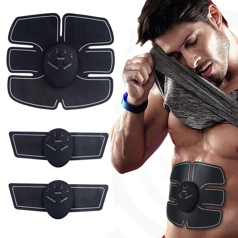 Muscle Stimulator Device 2023 Electronic EMS Battery  operation  Fitness Abdominal Muscle Trainer 6 Pack ABS Stimulator