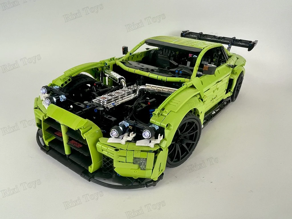 MOC-167189 MOC 3882 шт. 1:8 известных спортивных автомобилей Greenn M4 GTS модель DIY сборка кирпич для мальчиков наборы строительных блоков