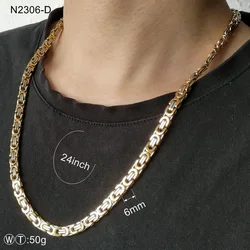 Manufacturer custom jewellery high quality non fade Men Jewelry male Stainless Steel 18k gold chain men Necklace hip hop jewelry