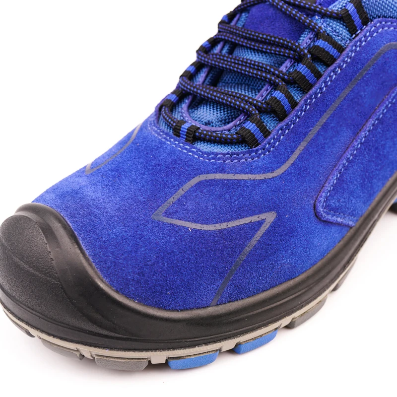 Мужские уличные синие кроссовки со стальным носком, противоударные резиновые кроссовки, лучшая Нескользящая Рабочая обувь