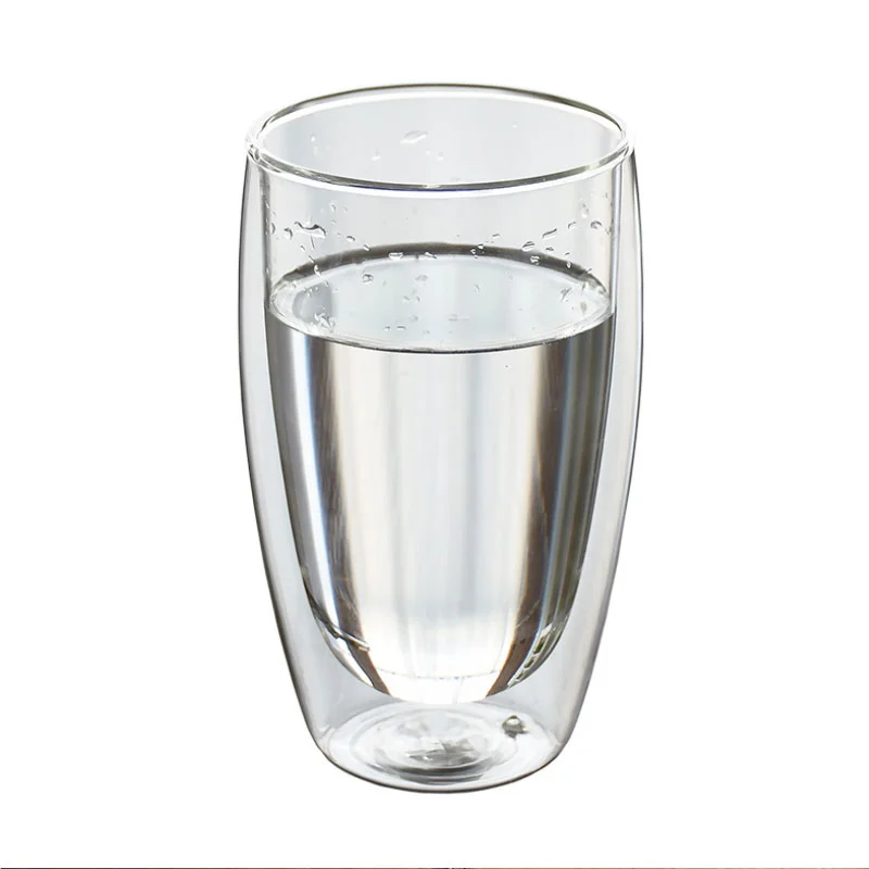 Clear Cup High Borosilicate Transparent Coffee Cup Double Wall Drinking Glass Mug