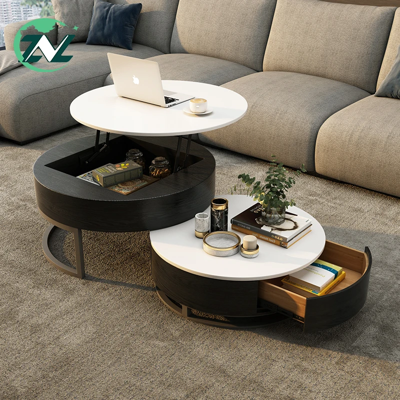  Pretty Design Multifunctional Furniture Combination Lift Top Luxury Modern Metal Coffee Table