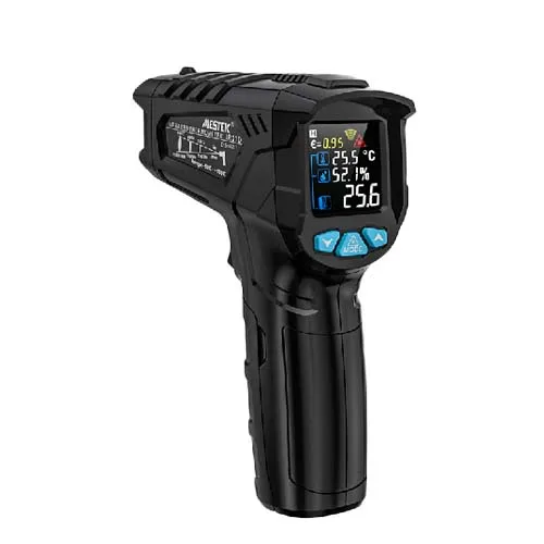Mestek Portable Handheld Non-contact Digital Thermometer Screen Display IR02B Digital Temperature Measurement Pyrometer Tester