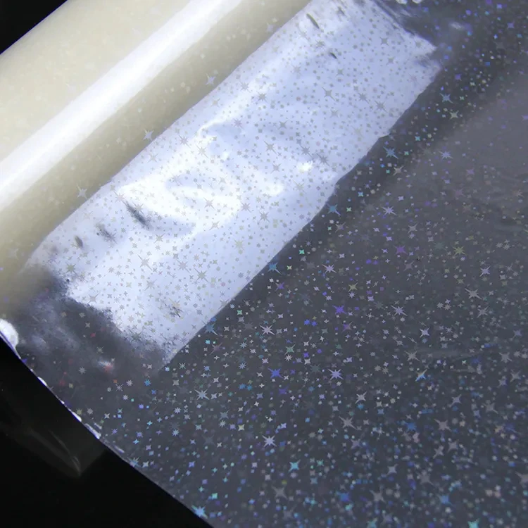 Wholesale surface protective film star pattern holographic high gloss lamination film