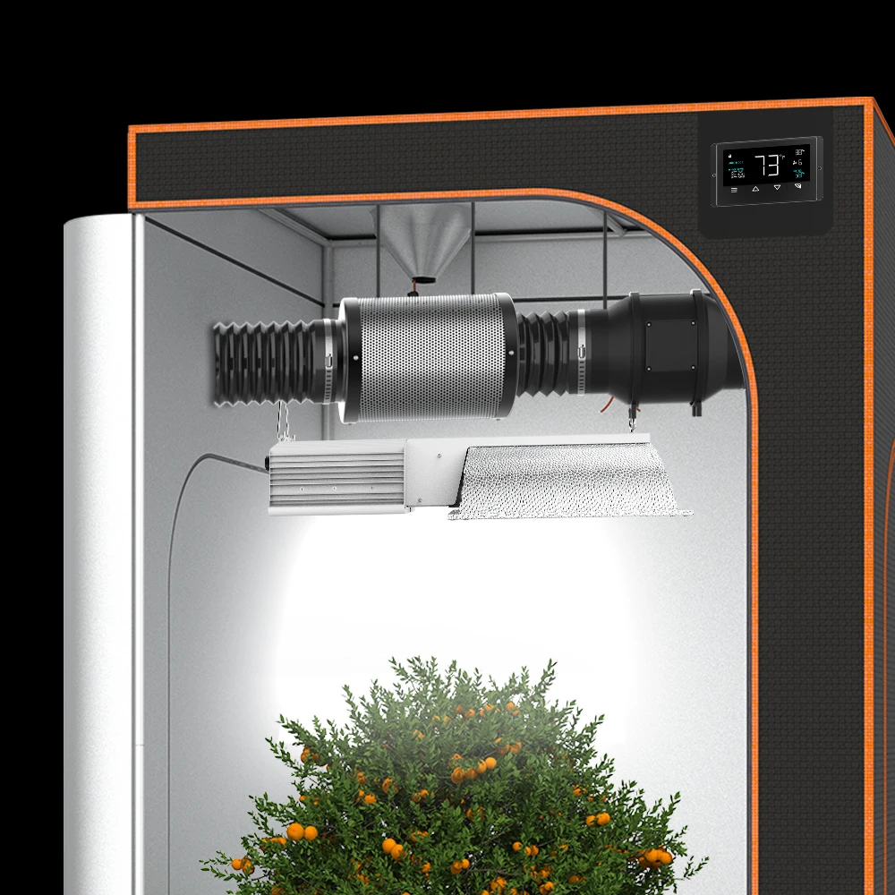 8 inch Galvanized Steel Mesh Activated Carbon Filter with Reversible Flange and Base