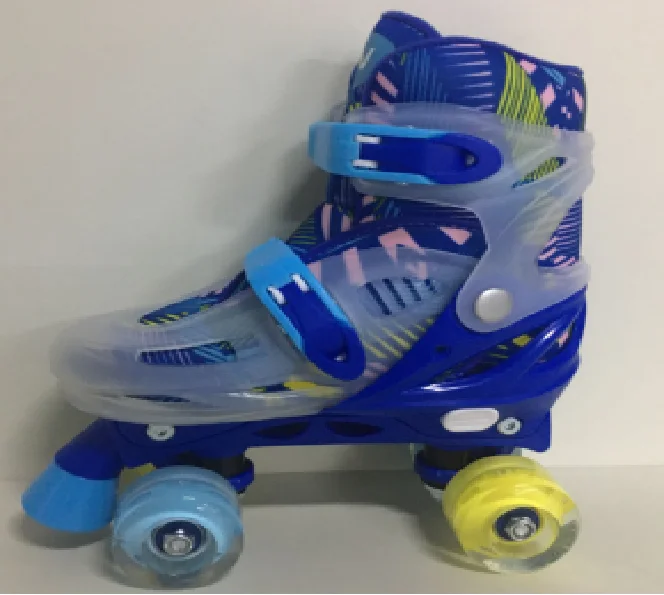 Adjustable kids quad roller skates for kids double row derby roller skates soy luna