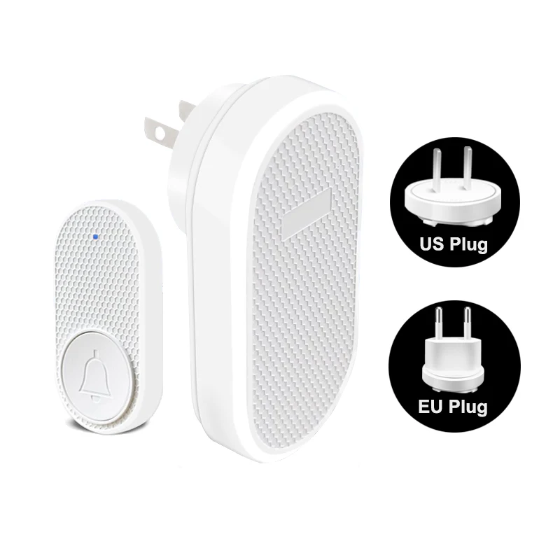 EU US 2 Years Battery Support 32 Electronic Music Switching Volume Optional 200m Wireless Doorbell Button The Doorbell Wireless