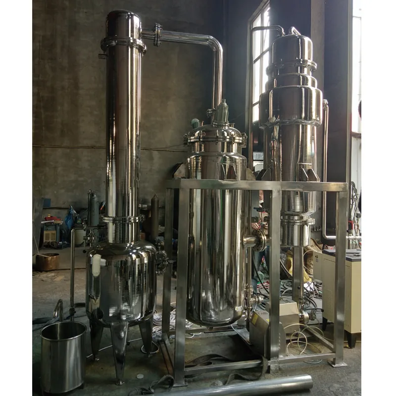 Single effect falling film evaporator vacuum evaporation concentrator