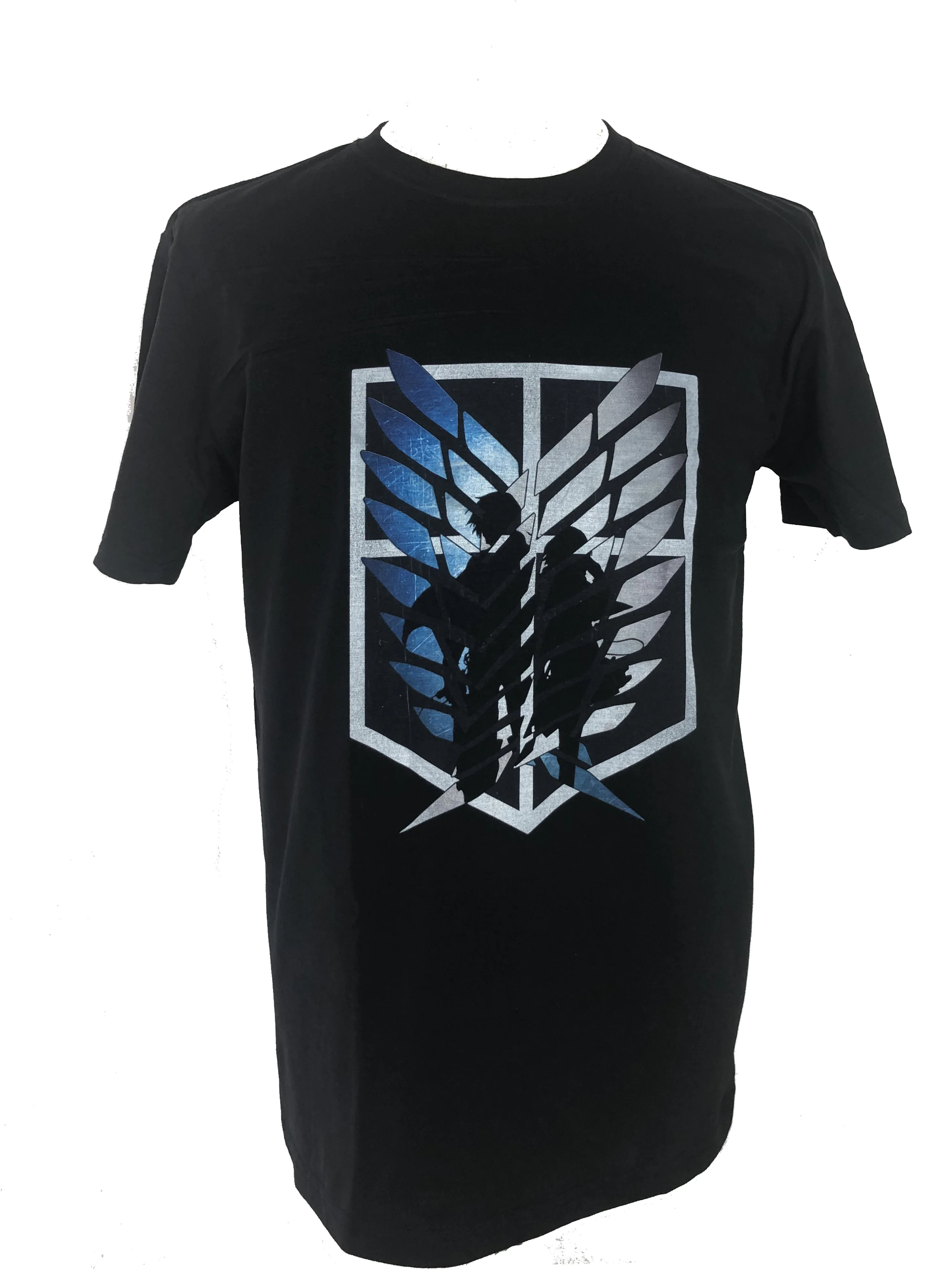 
High Quality Summer New Fashion Wings Freedom Printed T Shirt Round Neck Unisex Clothes Loose Anime T-shirt 