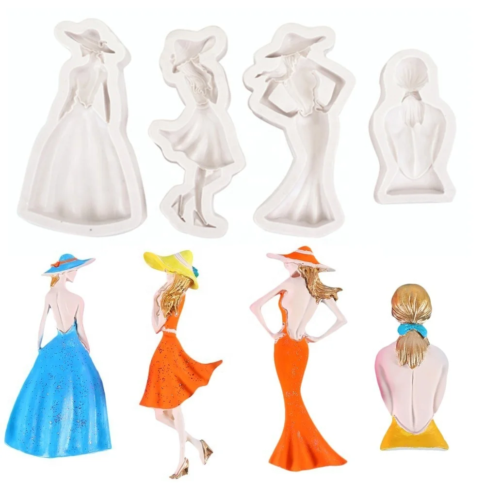 3d Красивая Женская задняя сторона и профиль силиконовая шоколадная форма сексуальная симпатичная стильная элегантная «Город» для девушек модная женская помадки