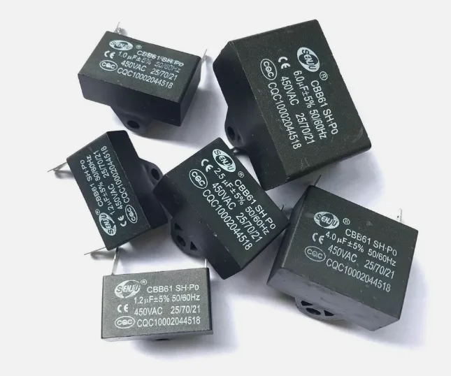 CBB61 10UF 450V 50/60Hz 450VAC 10UF Fan Motor Insert Capacitor 2 Pins