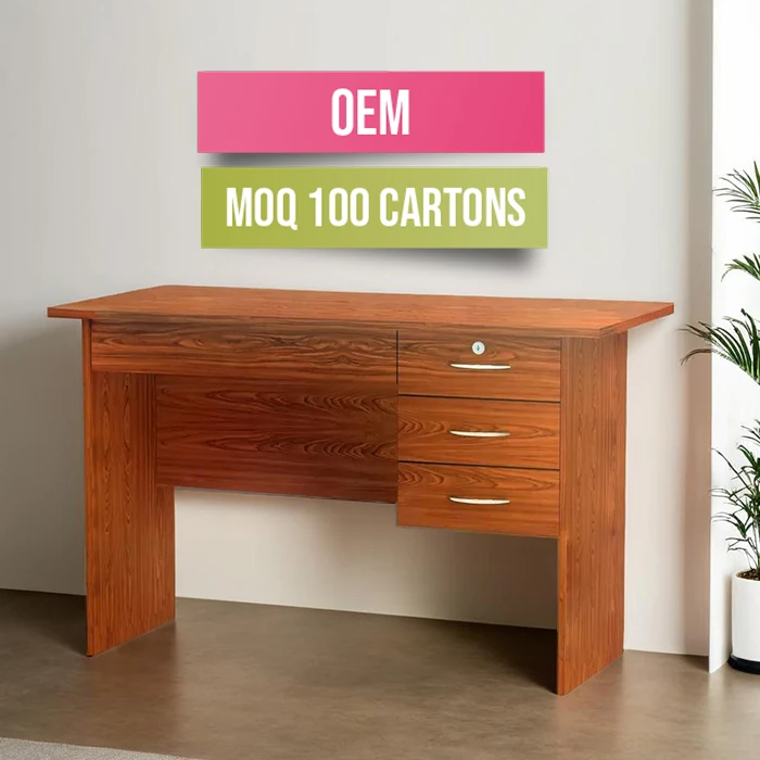 Popular Wooden Table Office Desk Computer Table Study Table 3 Drawers Design Desk Modern Simple Made In Malaysia 1302