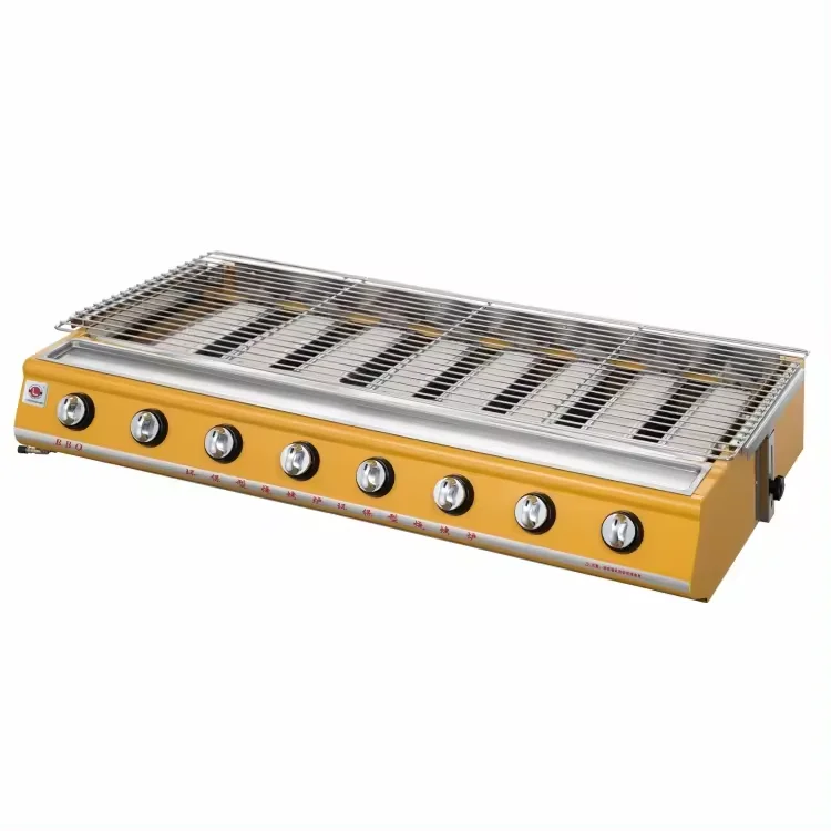 Hot Selling Outdoor Stall Street Grill Roast Fish Oyster Propane Gas Commercial BBQ Grills Factory Price