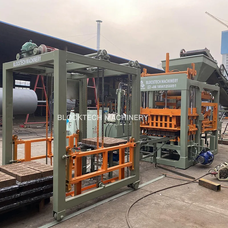 QT4-18 Concrete Cement Auto hydraulic Hollow block making machine building brick making machine 4 pcs/mold Ghana