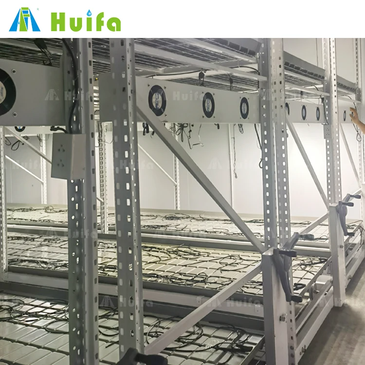 Medical Plants Indoor Two Tier Moving Rolling Bench Vertical 2 Floor Multi-Layer for Grow