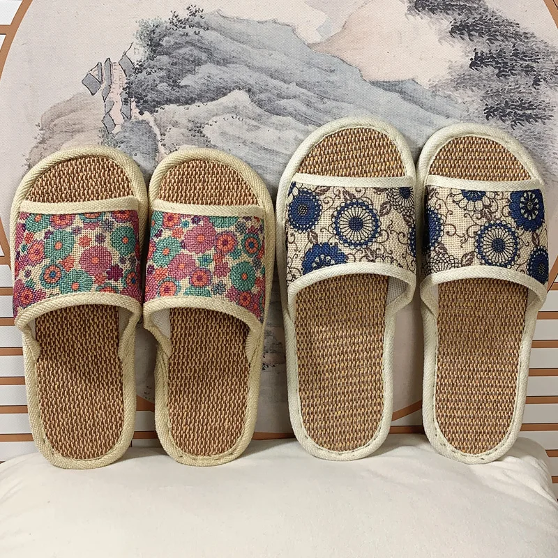 Hotel Reusable Mules Slippers Summer/Spring Breathable Anti-Slip Sweat Absorption Disposable Design