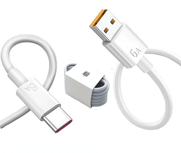 1M mobile phone charging cable 6A fast fast charging usb-c data cable Type-c 6a data cable charging for Huawei