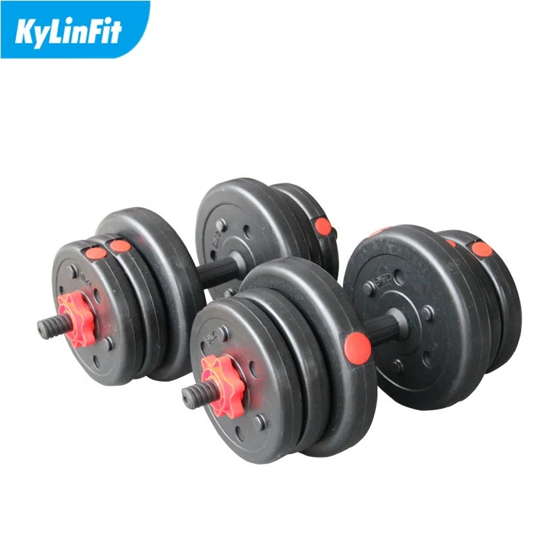 Wholesale Orange Hand Weights 15kg Soft Dumbbell Set