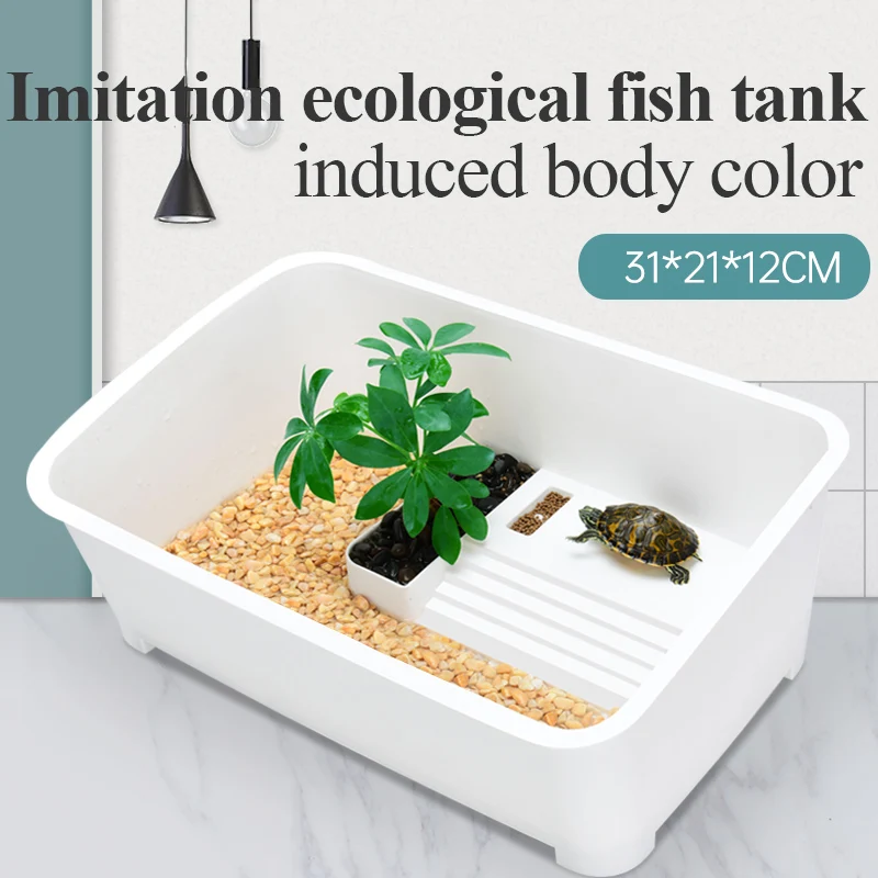 Yee Wholesale Big White Amphibious Reptiles Turtle Tank Cases