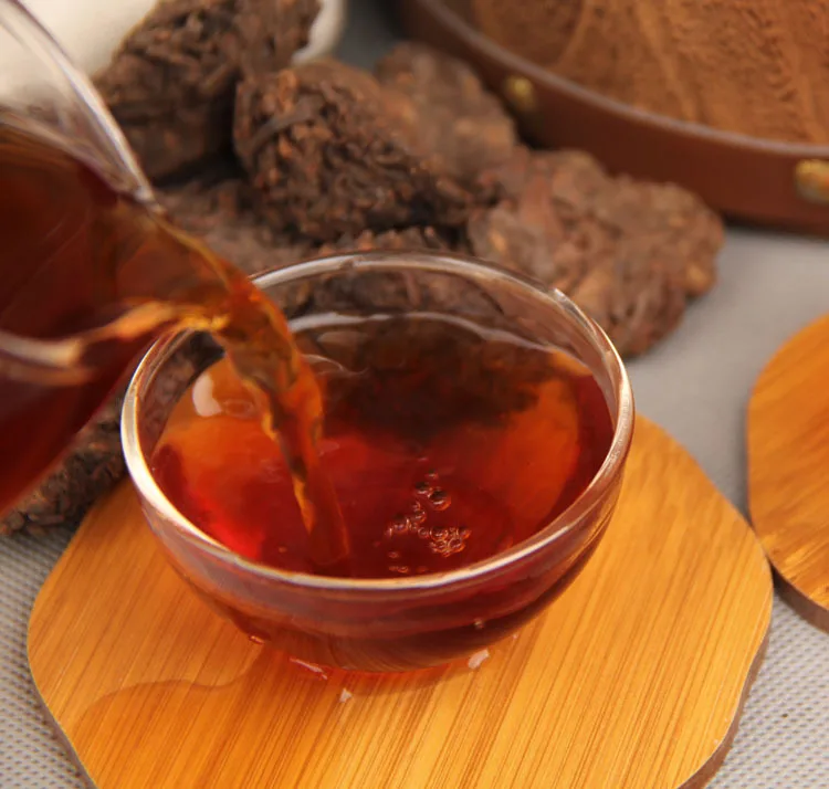 Заводская цена черный чай 2005 год золотой бутон Lao Cha Tou puer спелый menghai natural tuo cha 