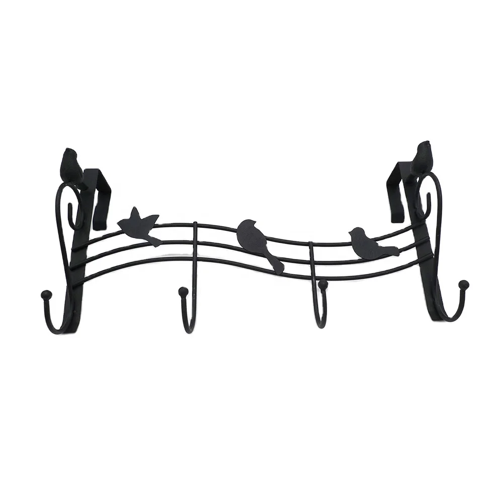 
Iron wire Bathroom Door Hanging 3-Hook with Bird Decoration 