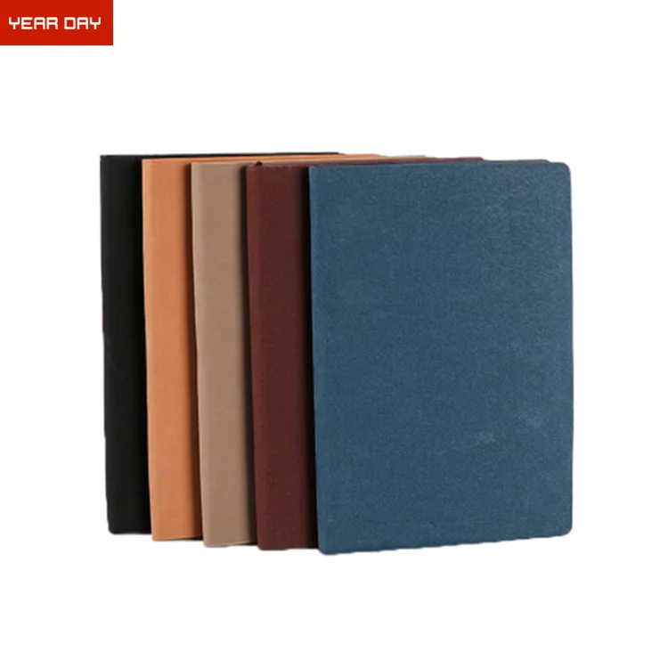 Custom Vintage PU Genuine Leather Journals A5 Printed Bible Soft Cover Notebook with Sewing Binding Recycled Material