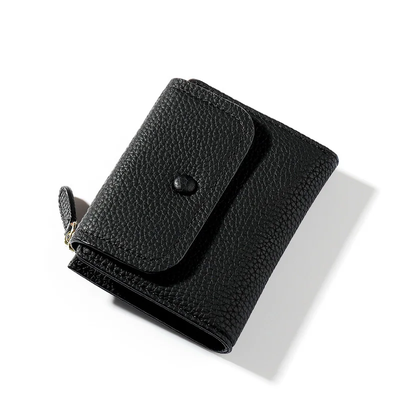 New Fashion Korean Women Wallet Cute Candy Color PU Leather Girls Wallets Purses Short Coin Pocket Card Bags