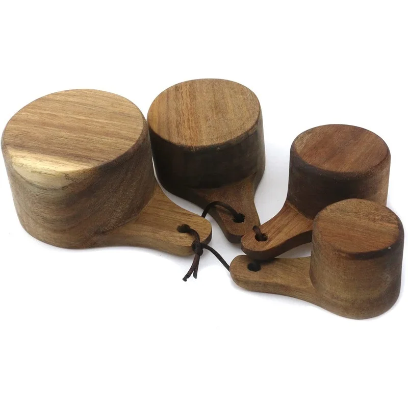 Деревянные мерные чашки кухонные измерительные инструменты биоразлагаемый мерный ковш